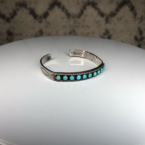 Turquoise silver cuff